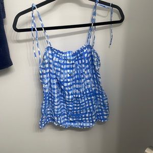 Lilly Pulitzer blue gingham tank top